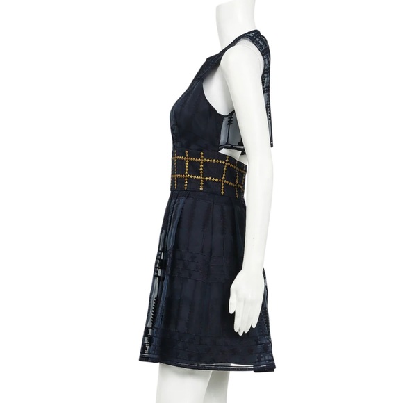SASS AND BIDE  “CITY OF LIGHTS" NAVY AND GOLD DRESS US SIZE 6 - Picture 2 of 13